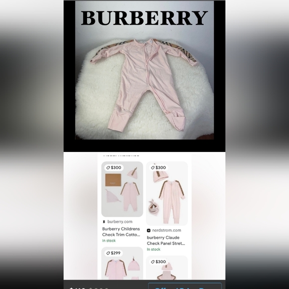 BURBERRY ROMPER - Picture 1 of 6